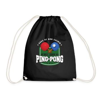 Je dois jouer au ping-pong - Sac de sport léger - noir - Devant