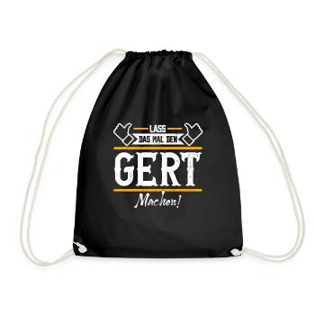 Gert Geschenkidee Geschenk Geburtstag - Turnbeutel - Schwarz - Vorne
