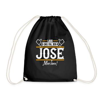 José Geschenkidee Geschenk Geburtstag - Turnbeutel - Schwarz - Vorne