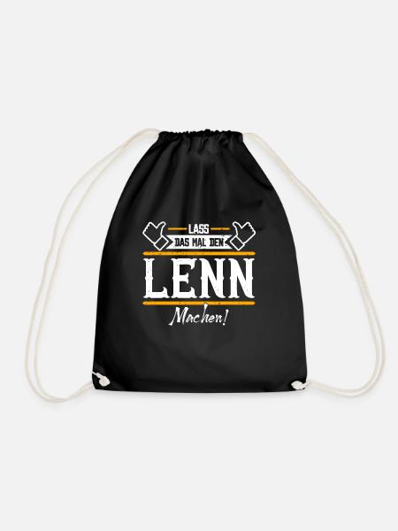Lenn Geschenkidee Geschenk Geburtstag - Turnbeutel - Schwarz