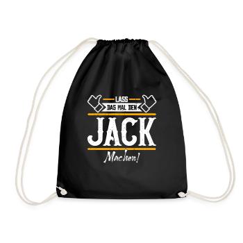 Jack Geschenkidee Geschenk Geburtstag - Turnbeutel - Schwarz - Vorne