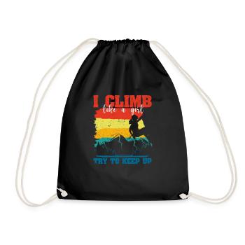 Je grimpe comme une fille et j’essaie de travailler avec le - Sac de sport léger - noir - Devant