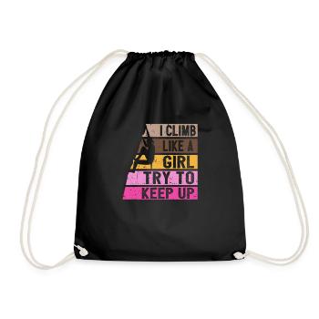Escalade Je grimpe comme une fille Expériences - Sac de sport léger - noir - Devant