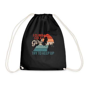 Escalade Je grimpe comme une fille Expériences - Sac de sport léger - noir - Devant