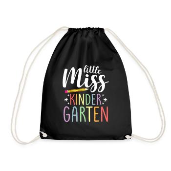 Miss Kindergarten First Day Pre School - Drawstring Bag - black - Front