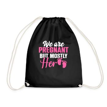 Nous sommes enceintes mais surtout son look de partenaire de naissance - Sac de sport léger - noir - Devant