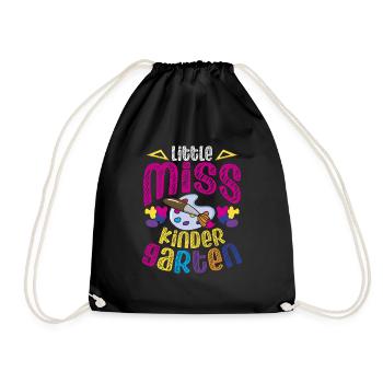 Miss Kindergarten First Day Pre School - Drawstring Bag - black - Front
