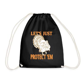 Protégeons-les simplement dinde rétro Animal Lover - Sac de sport léger - noir - Devant
