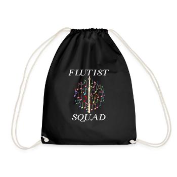 Flute Squad Flûtiste Orchestre professionnel Flûte - Sac de sport léger - noir - Devant