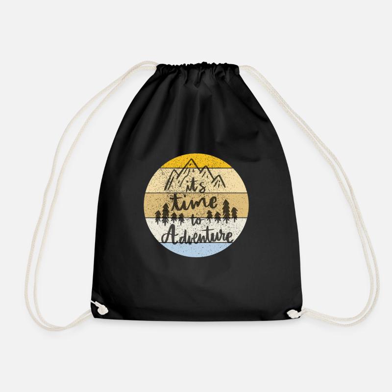 it s time to Adventure - Turnbeutel - Schwarz