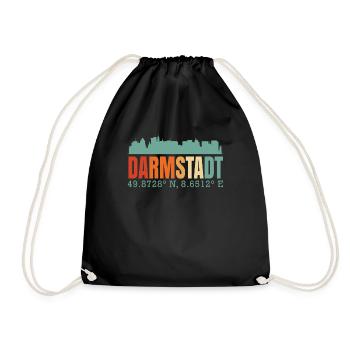 Darmstadt - Turnbeutel - Schwarz - Vorne