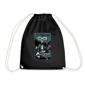 The Magician Skeleton Skull Tarot Card - Turnbeutel - Schwarz - Vorne