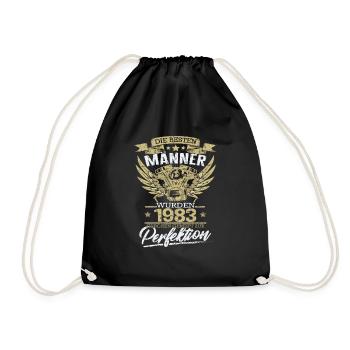 die Besten Männer wurden 1983 geboren - Turnbeutel - Schwarz - Vorne