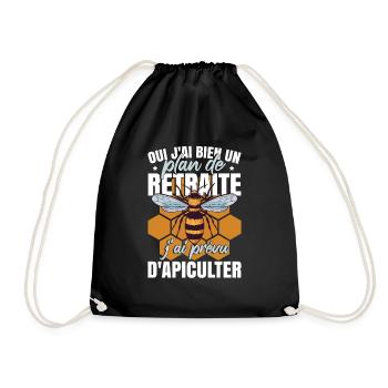 Retraite Apiculter Abeilles Miel - Sac de sport léger - noir - Devant