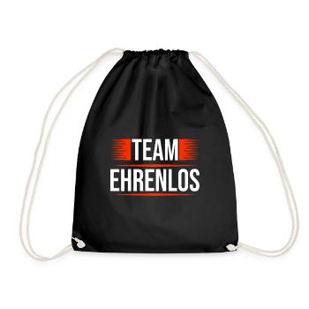 Team Ehrenlos - Turnbeutel - Schwarz - Vorne