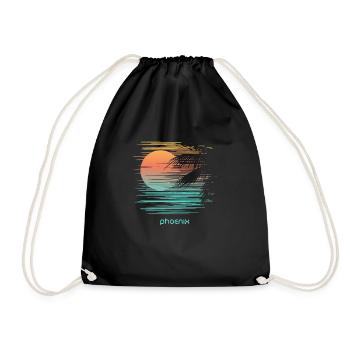 Vacances artistiques Phoenix Arizona Palm Tree - Sac de sport léger - noir - Devant