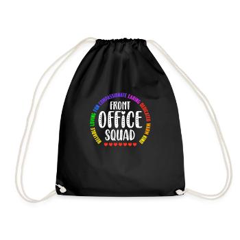 Cute School Secretary Admin Appreciation Assistant - Drawstring Bag - black - Front