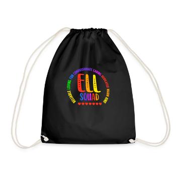 ELL Squad School Assistant Cool English Language - Drawstring Bag - black - Front