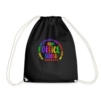 Cute School Secretary Admin Appreciation School - Drawstring Bag - black - Front