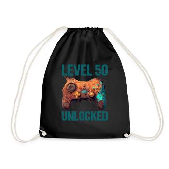 Niveau 50 ans Gaming 50s 50 Anniversaire - Sac de sport léger - noir - Devant