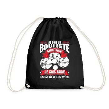 Bouliste | Pétanqueur | Boccia | Pétanque - Sac de sport léger - noir - Devant