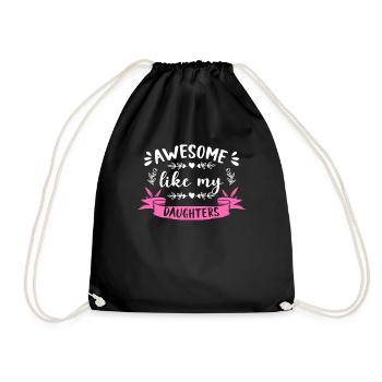 Génial comme mes filles maman mère belle-maman - Sac de sport léger - noir - Devant