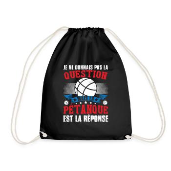 Pétanque Est La Résponse - Sac de sport léger - noir - Devant