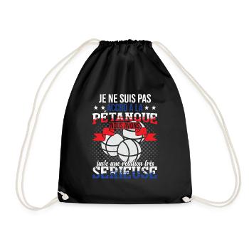Pétanque Accessoire Boccia Cadeau Bouliste - Sac de sport léger - noir - Devant