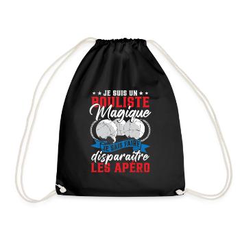 Cadeau Humoristique Pétanque Boccia Pétanque - Sac de sport léger - noir - Devant