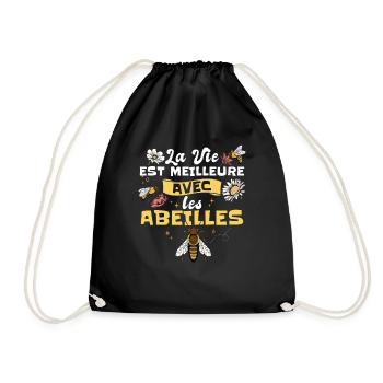 Dicton Abeilles Apicole Apiculture - Sac de sport léger - noir - Devant