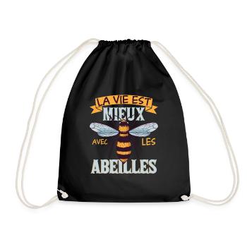 La Vie Est Mieux Avec Les Abeilles - Sac de sport léger - noir - Devant