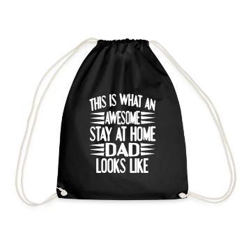 This Is What An Awesome Stay At Home DAD Looks - Turnbeutel - Schwarz - Vorne