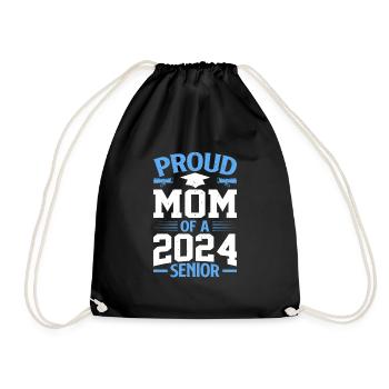 Funny proud mother of a graduation gift - Drawstring Bag - black - Front