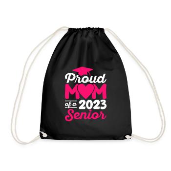 Maman fière drôle d'un cadeau de graduation - Sac de sport léger - noir - Devant