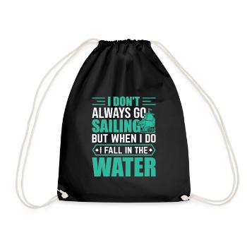 Voile de yacht qui dit drôle de voilier - Sac de sport léger - noir - Devant