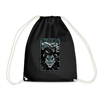 The Strength Skeleton Skull Tarot Card - Turnbeutel - Schwarz - Vorne