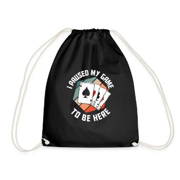 Joueur de poker Joueur de poker Cadeau de poker - Sac de sport léger - noir - Devant