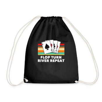 Joueur de poker Joueur de poker Cadeau de poker - Sac de sport léger - noir - Devant