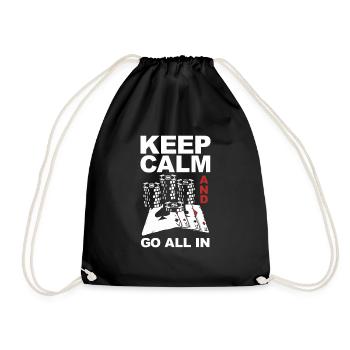 Joueur de poker Joueur de poker Cadeau de poker - Sac de sport léger - noir - Devant