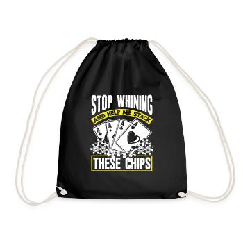 Joueur de poker Joueur de poker Cadeau de poker - Sac de sport léger - noir - Devant
