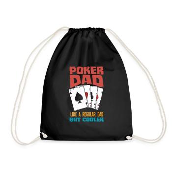 Joueur de poker Joueur de poker Cadeau de poker - Sac de sport léger - noir - Devant