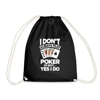 Joueur de poker Joueur de poker Cadeau de poker - Sac de sport léger - noir - Devant