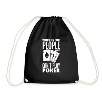 Joueur de poker Joueur de poker Cadeau de poker - Sac de sport léger - noir - Devant