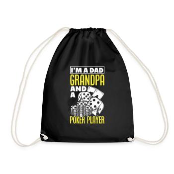 Joueur de poker Joueur de poker Cadeau de poker - Sac de sport léger - noir - Devant