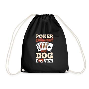 Joueur de poker Joueur de poker Cadeau de poker - Sac de sport léger - noir - Devant