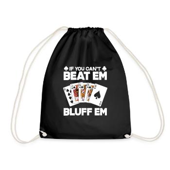 Joueur de poker Joueur de poker Cadeau de poker - Sac de sport léger - noir - Devant