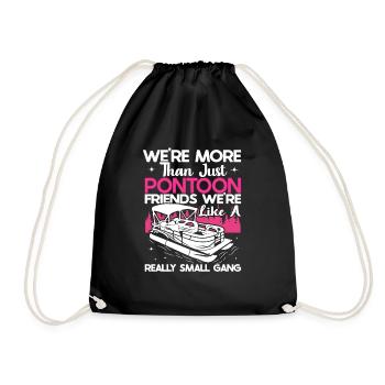 Pontoon Queen -Boat Pontoon -Women - Drawstring Bag - black - Front