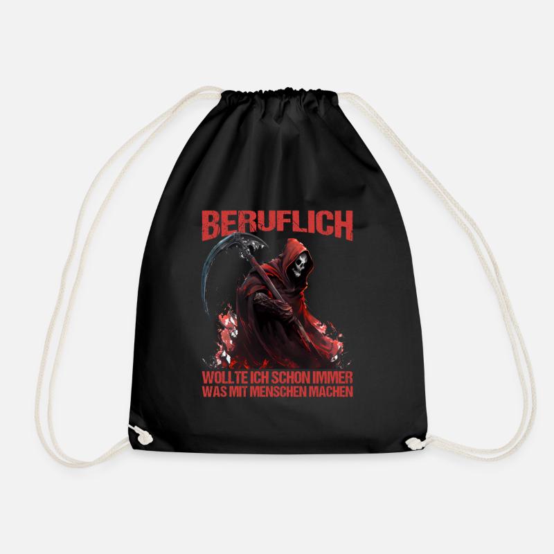 Beruflich schon immer was mit Menschen machen - Turnbeutel - Schwarz
