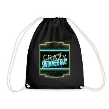 T-shirts de l’équipe de natation sportive de l’équipe de natation humour nageur - Sac de sport léger - noir - Devant