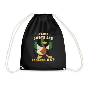 J'aime Juste Les Canards - Sac de sport léger - noir - Devant